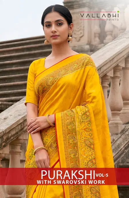 Purakshi Vol 5 By Vallabhi Brasso Ethnic Ladies Saree Wholesale Market In Surat
